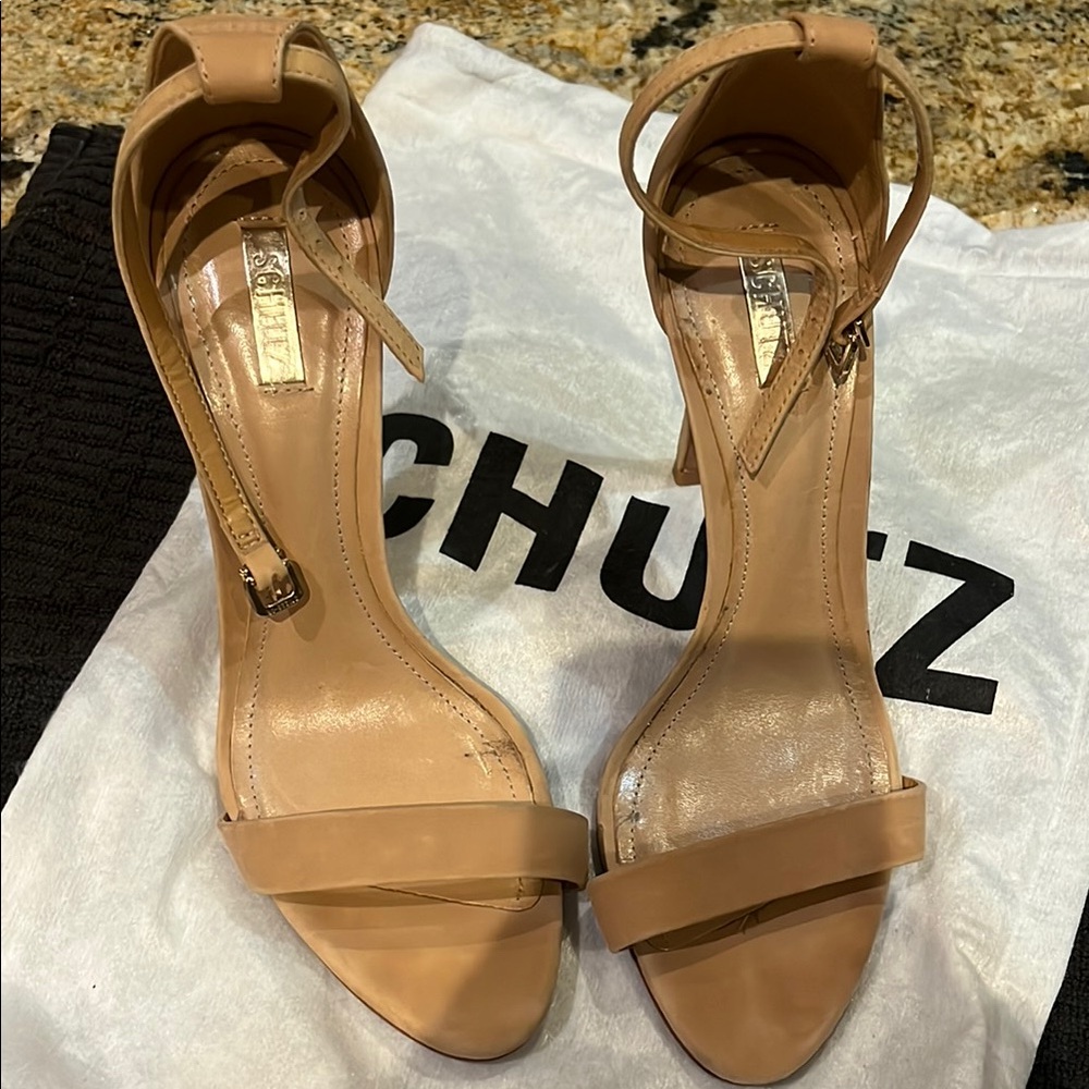 Schutz nude/beige sandals. Very comfortable. Barely worn.